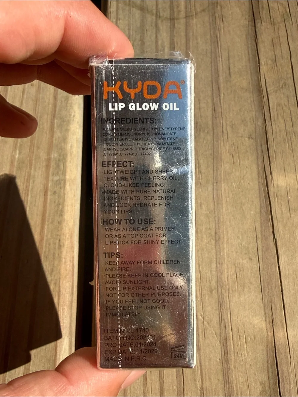 NWT KYDA Hydrating Lip Glow Oil Color Changing Tint, Moisturizing Glossy
